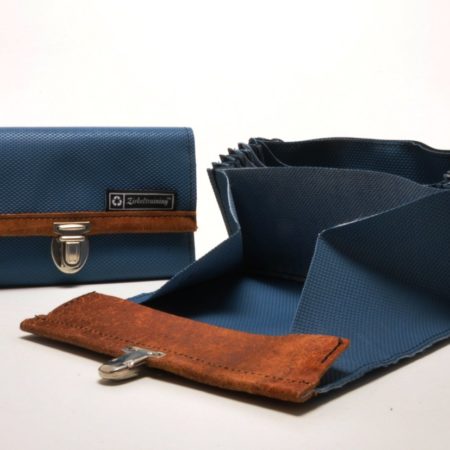 Portemonnaie Leder Turnmatte upcycling Zirkeltraining